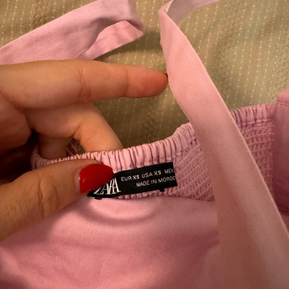 Zara Pink Poplin Tiered Maxi Dress - Picture 7 of 10